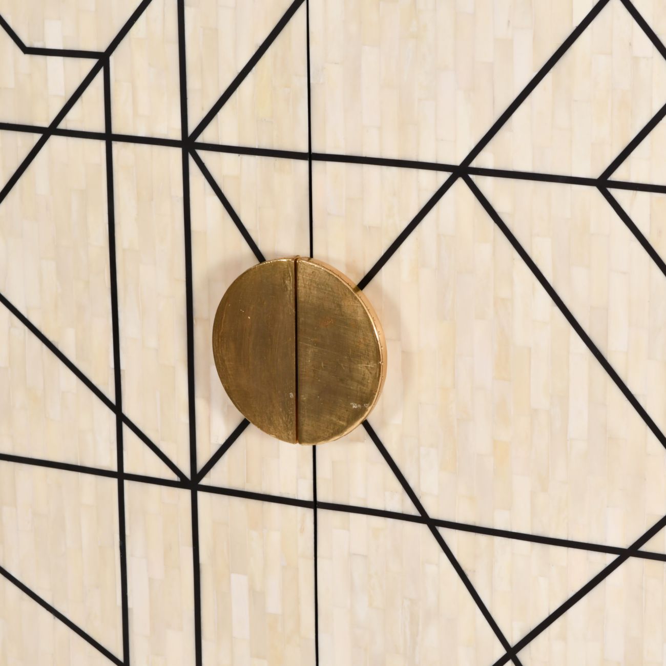 Rialto Handcrafted Bone Inlay Bar Cabinet