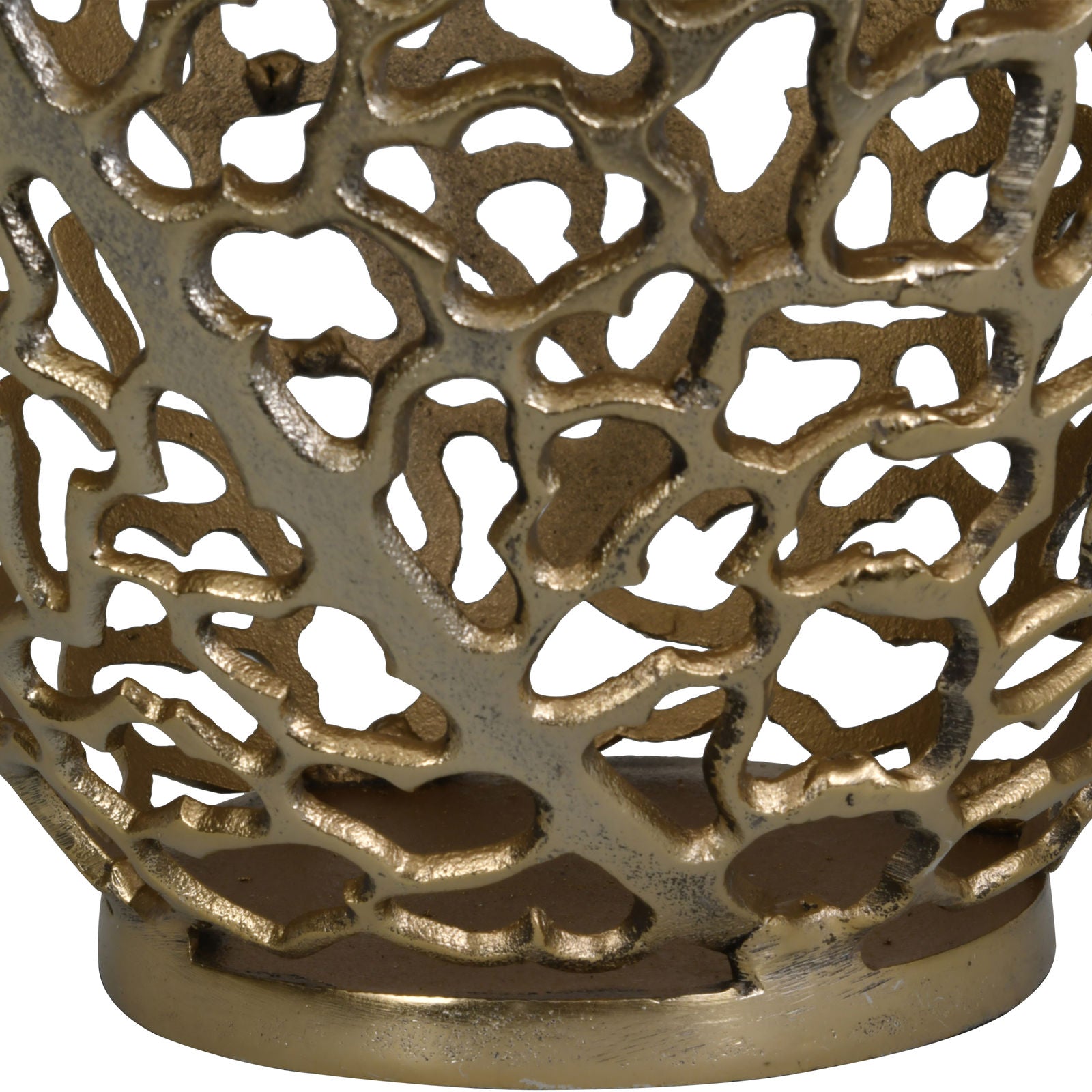 Aussie Gold Aluminium Coral Barrel Vase
