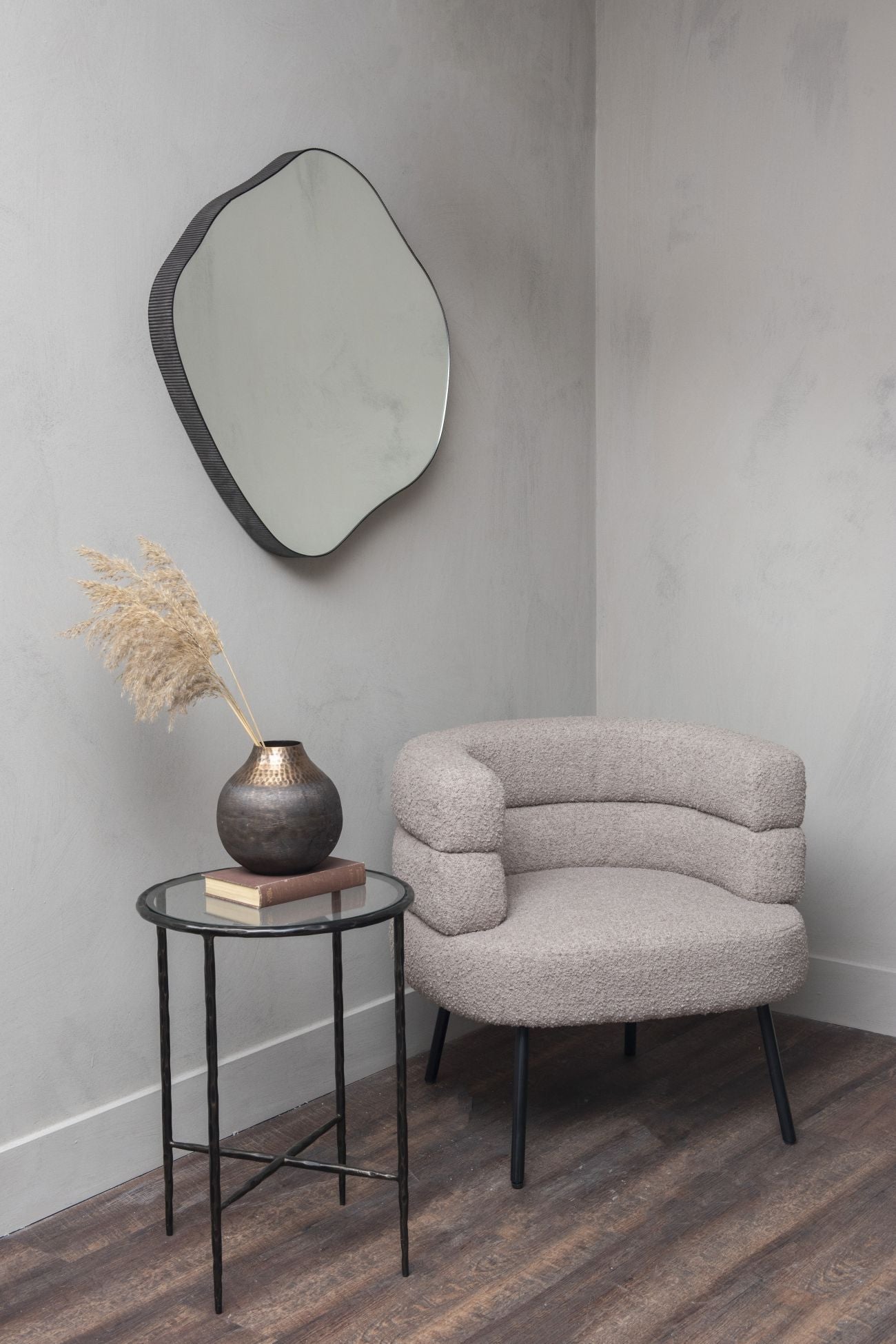 Organic Abstract Rustic Finish Wall Mirror | Medium