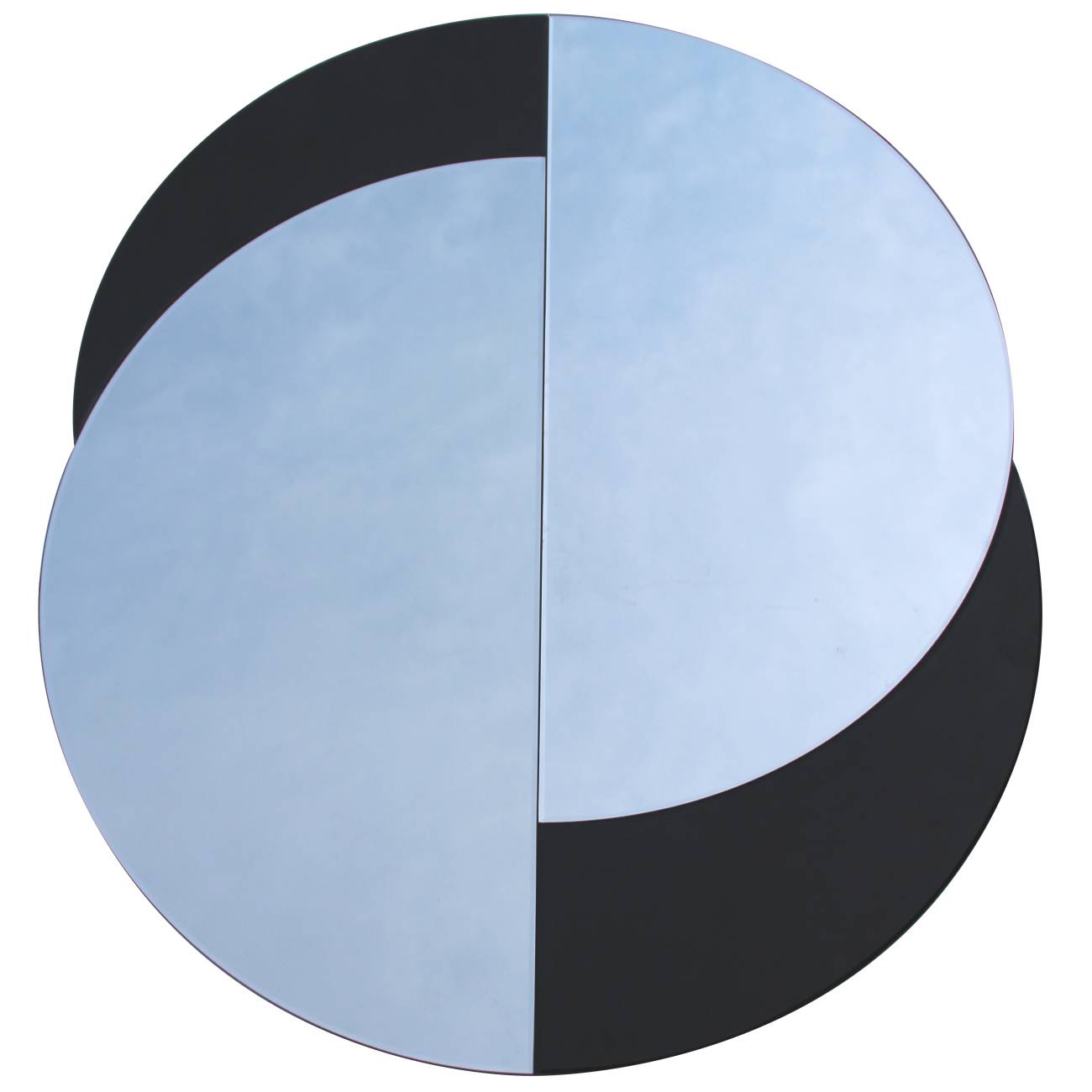 Eclipse Clear & Black Round Wall Mirror