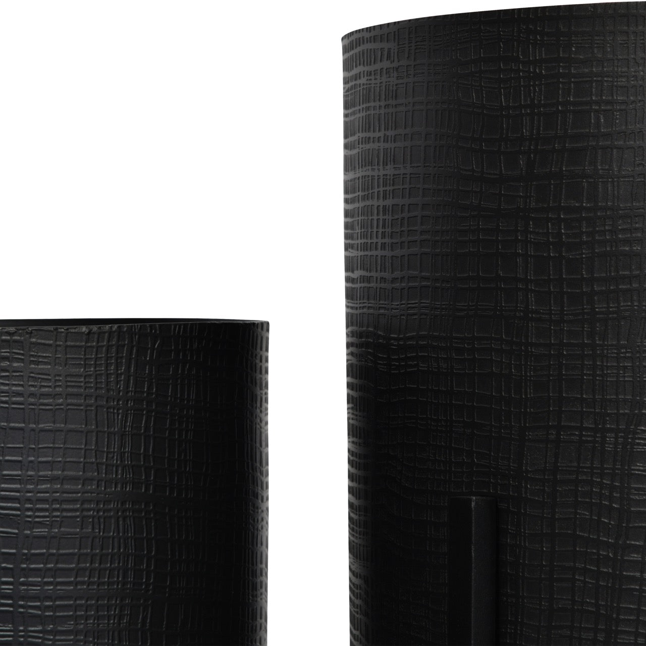 Set of 2 Clyde Floor Standing Matt Black Planters