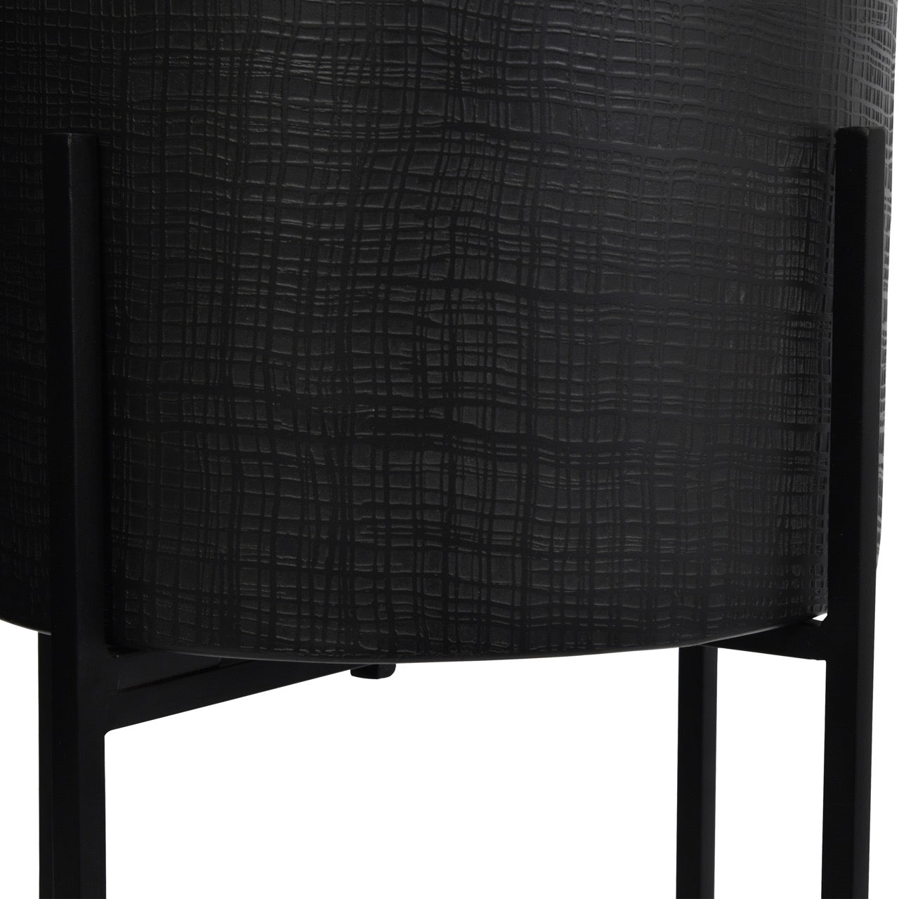 Set of 2 Clyde Floor Standing Matt Black Planters