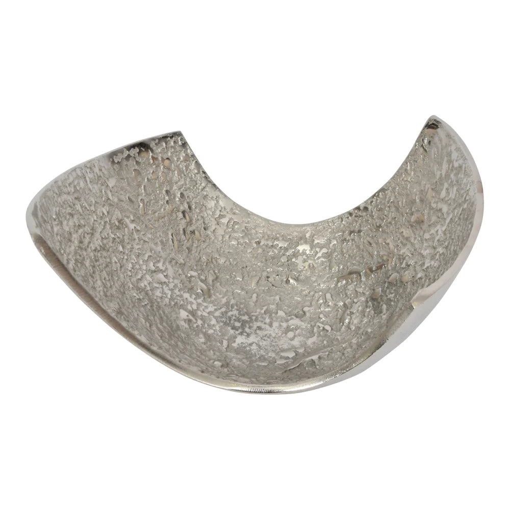 Textured Silver Peel Bowl Small