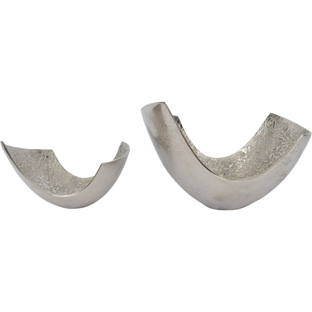 Textured Silver Peel Bowl Small