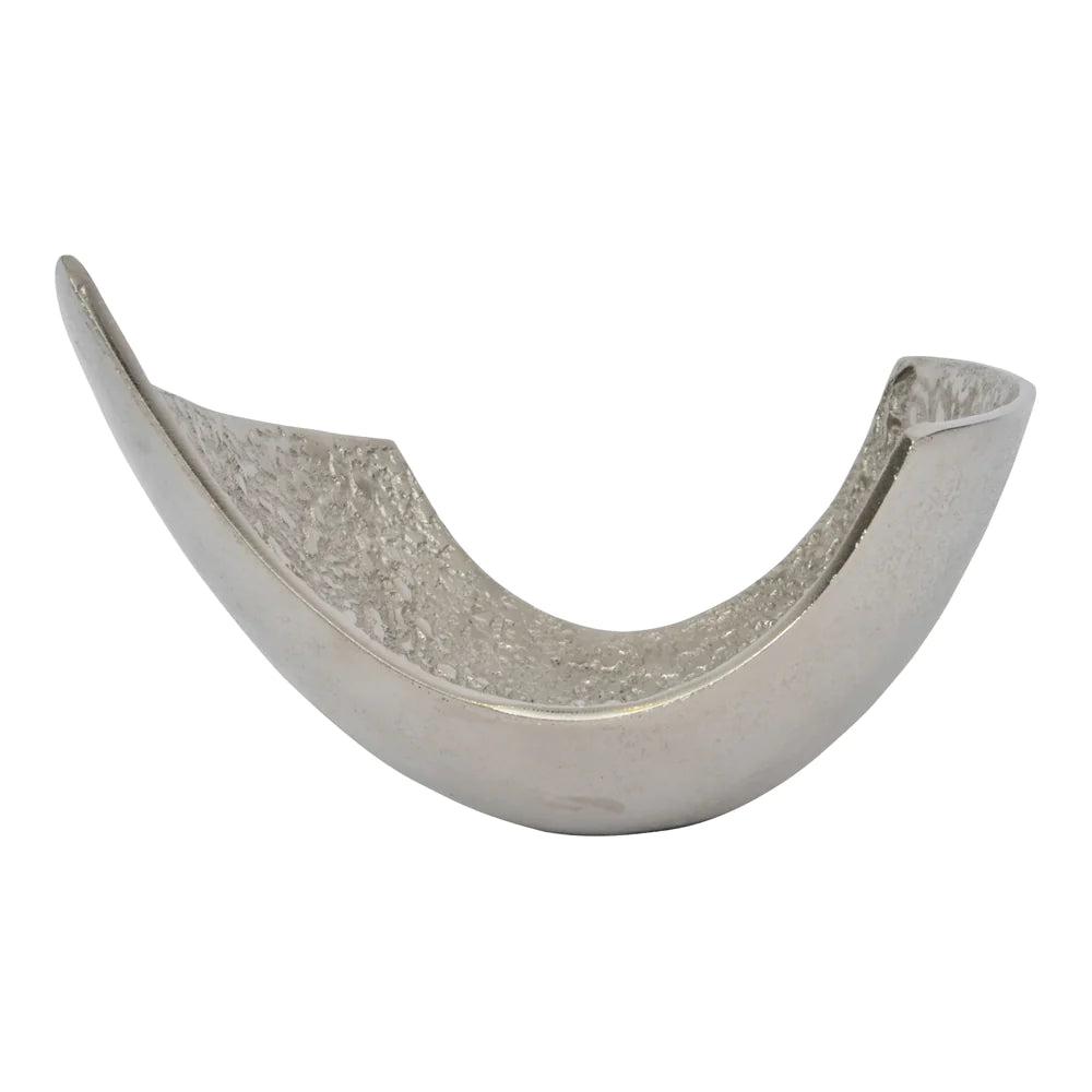 Textured Silver Peel Bowl Small