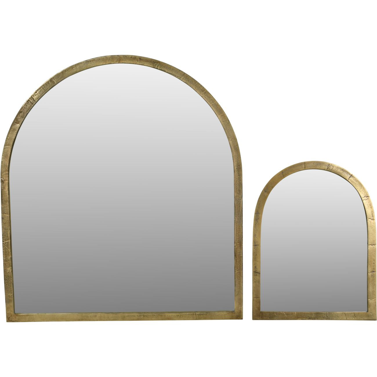 Antique Brass Arched Wall Mirror | Large