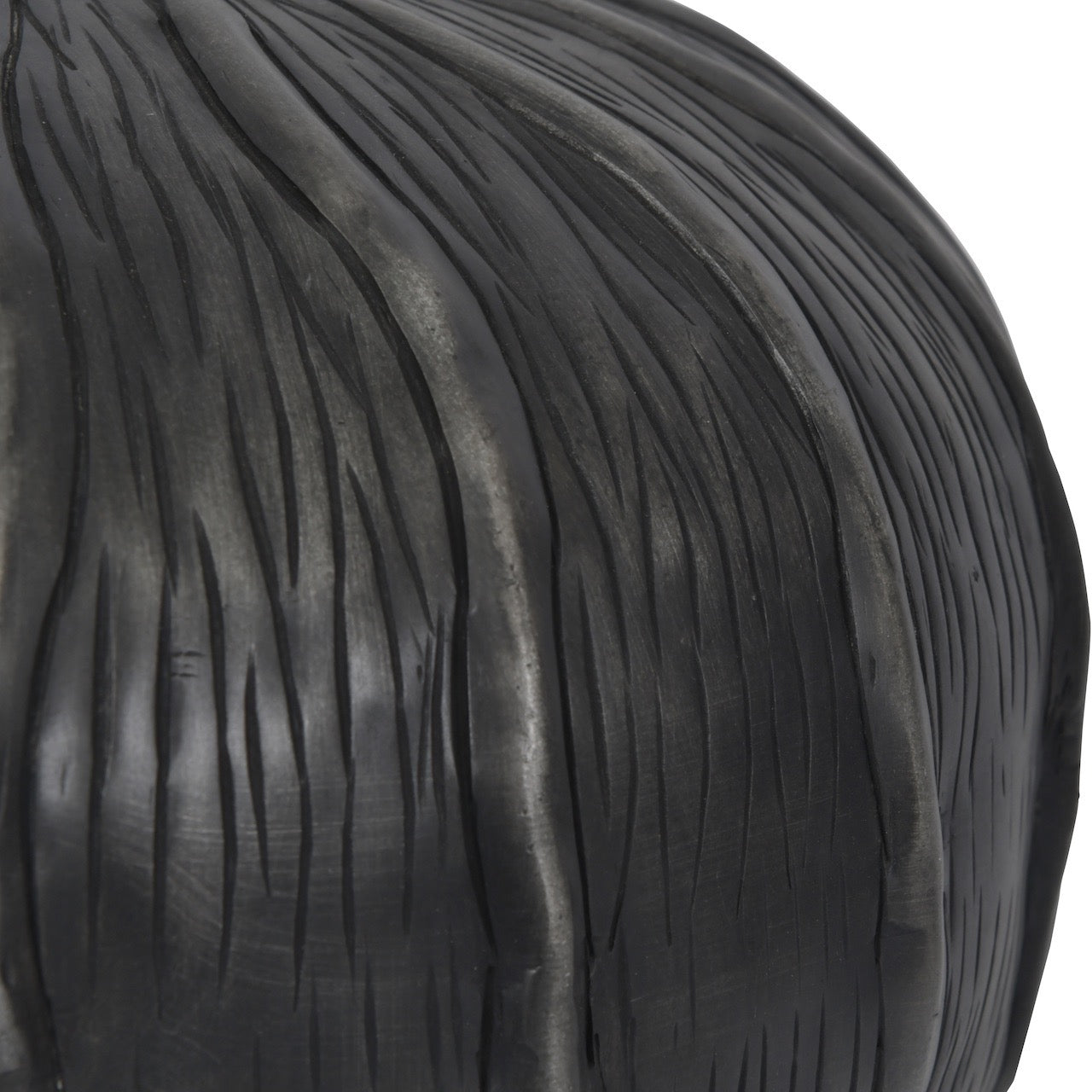 Pelham Matte Black Textured Squat Vase