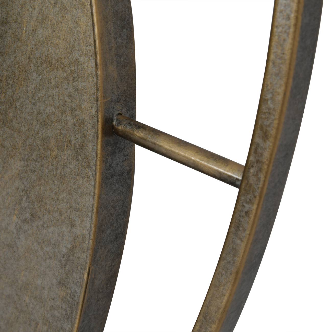 Concentric Aged Gold Circles Iron Wall Mirror
