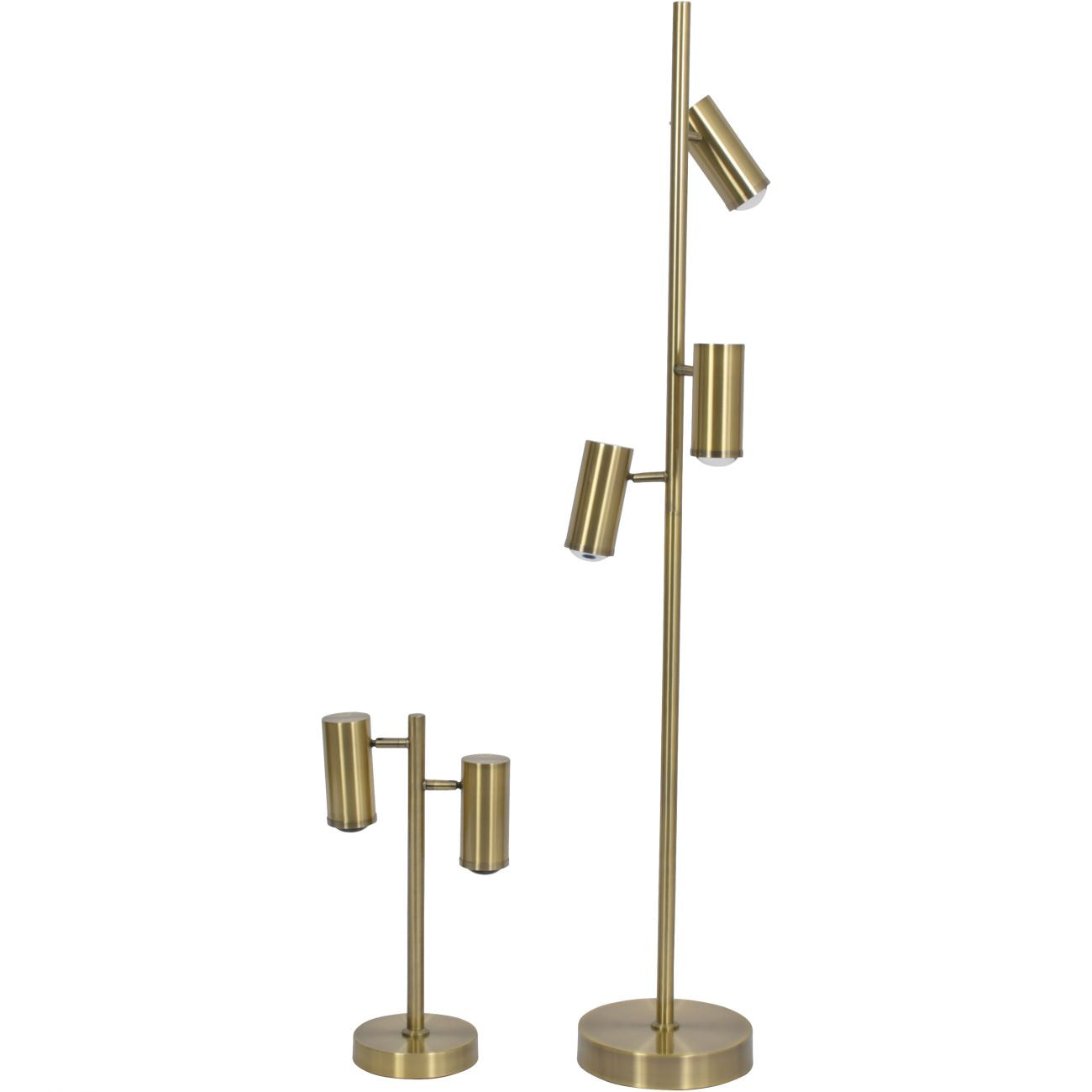 Stukely Gold Double Spotlight Table Lamp