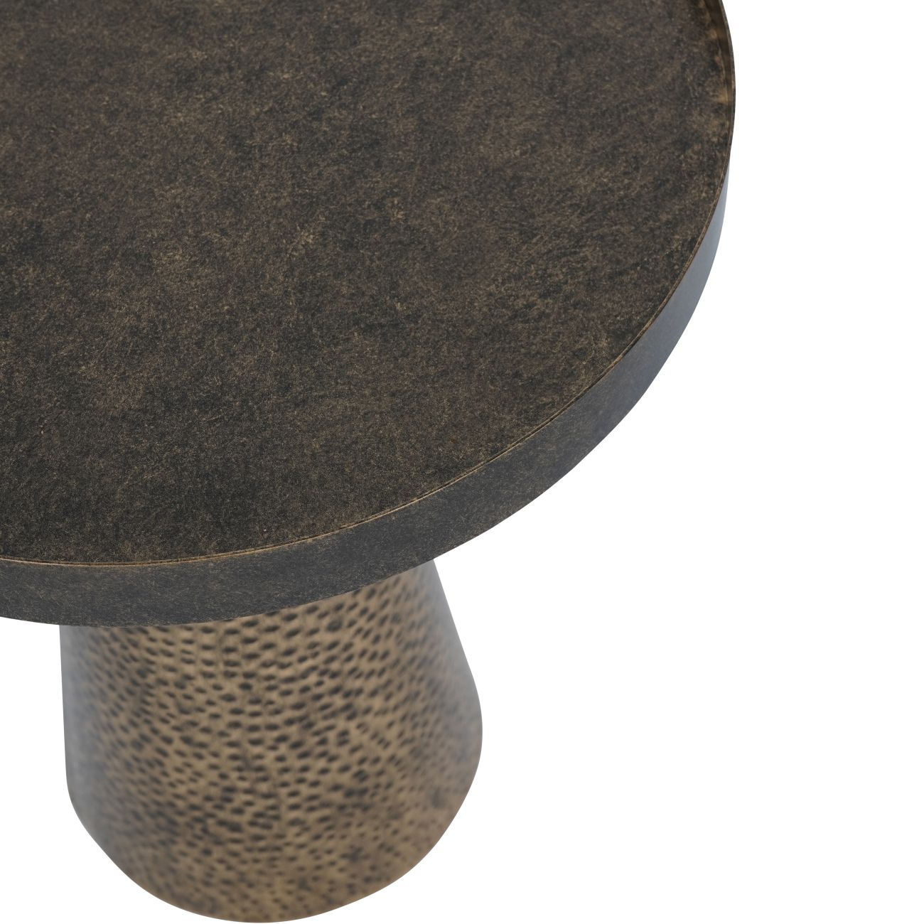Sandbanks Rustic Antique Bronze Round Side Table