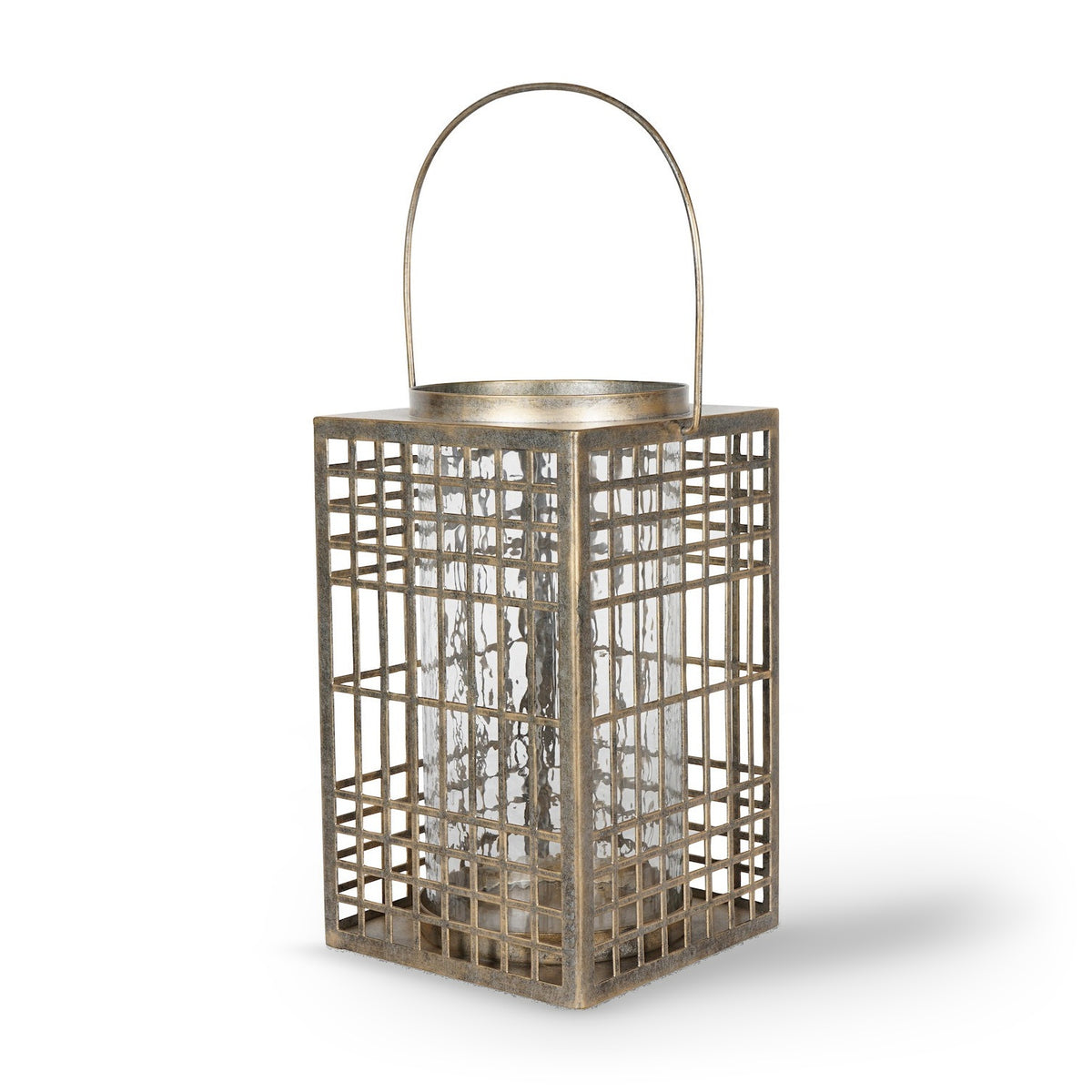 Barossa Fretwork Gold Square Lantern Small