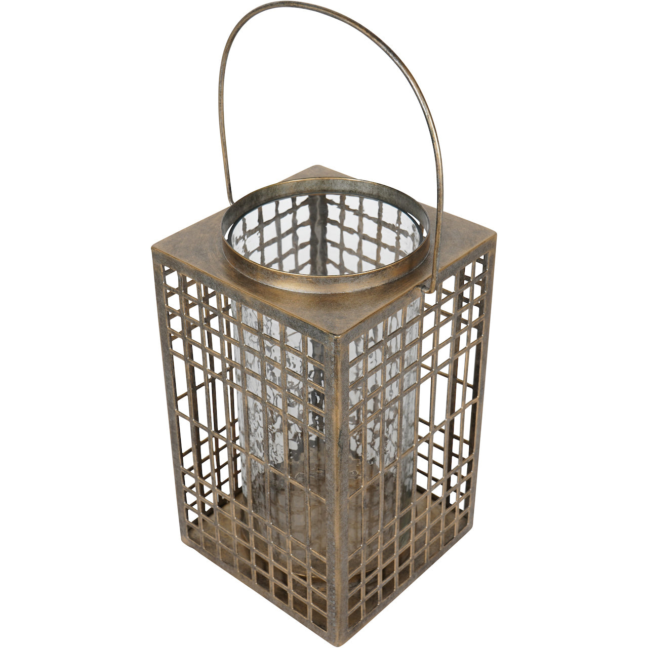 Barossa Fretwork Gold Square Lantern Small