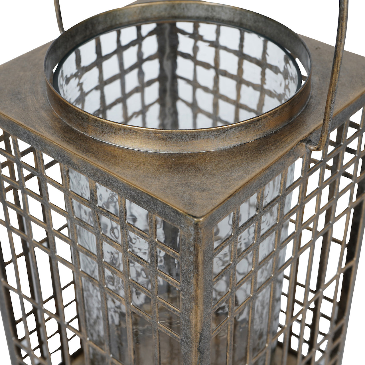 Barossa Fretwork Gold Square Lantern Small