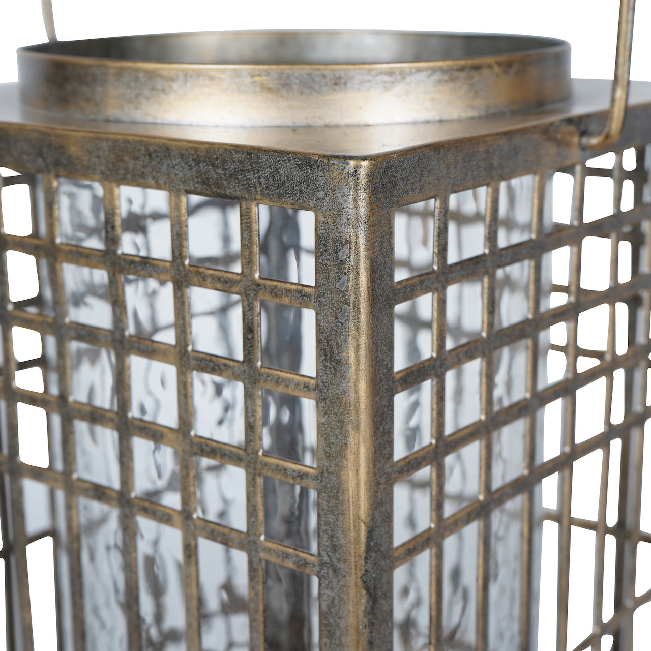 Barossa Fretwork Gold Square Lantern Small