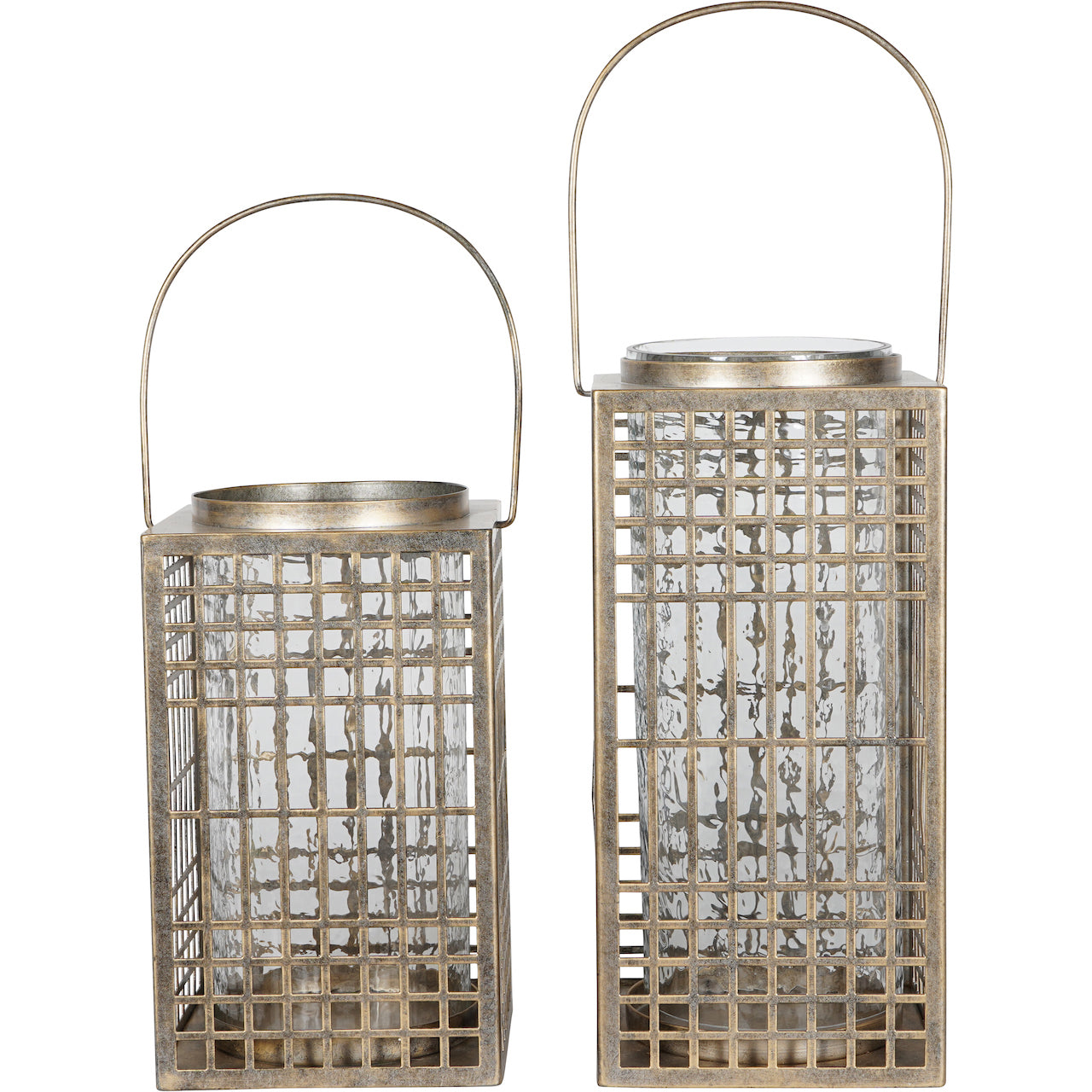 Barossa Fretwork Gold Square Lantern Small