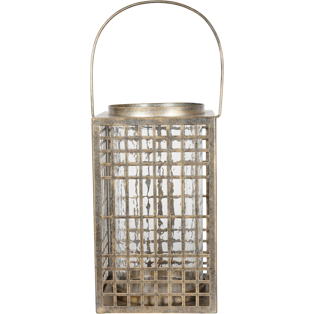 Barossa Fretwork Gold Square Lantern Small