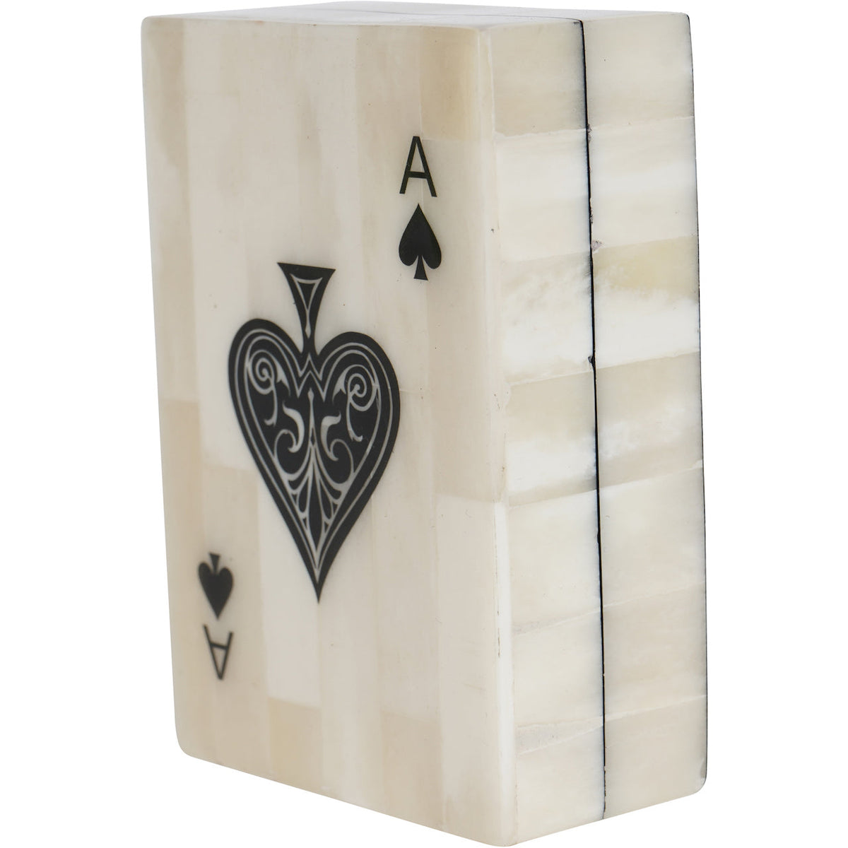 Chollerford Art Deco Off White Bone Inlay Card Box Ornament