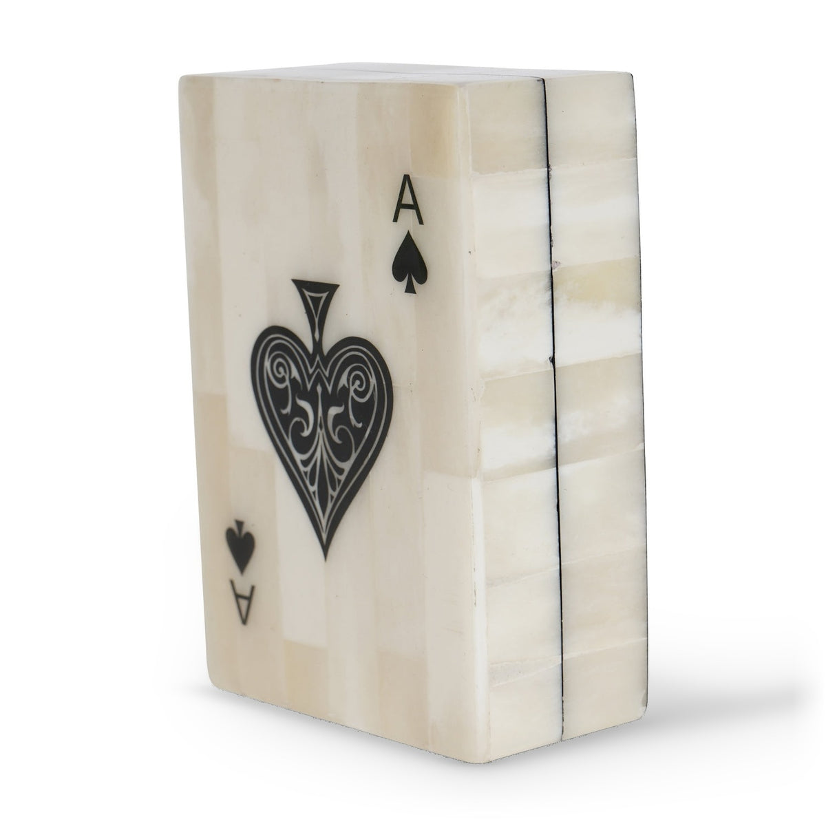 Chollerford Art Deco Off White Bone Inlay Card Box Ornament