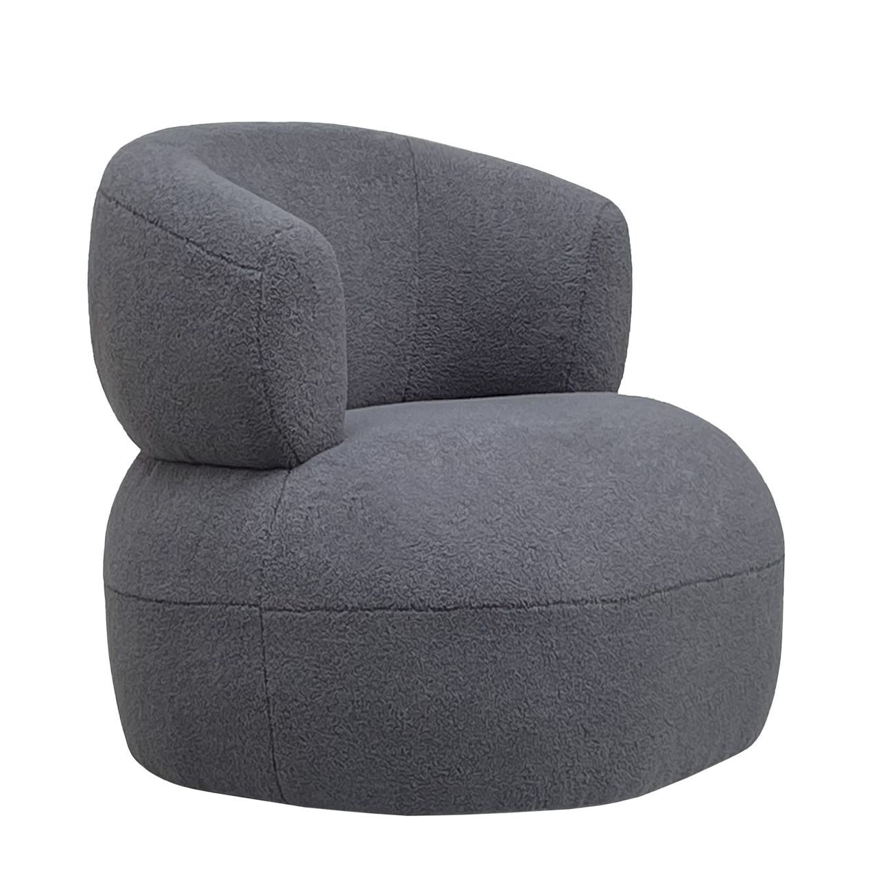 Luna Grey Boucle Armchair