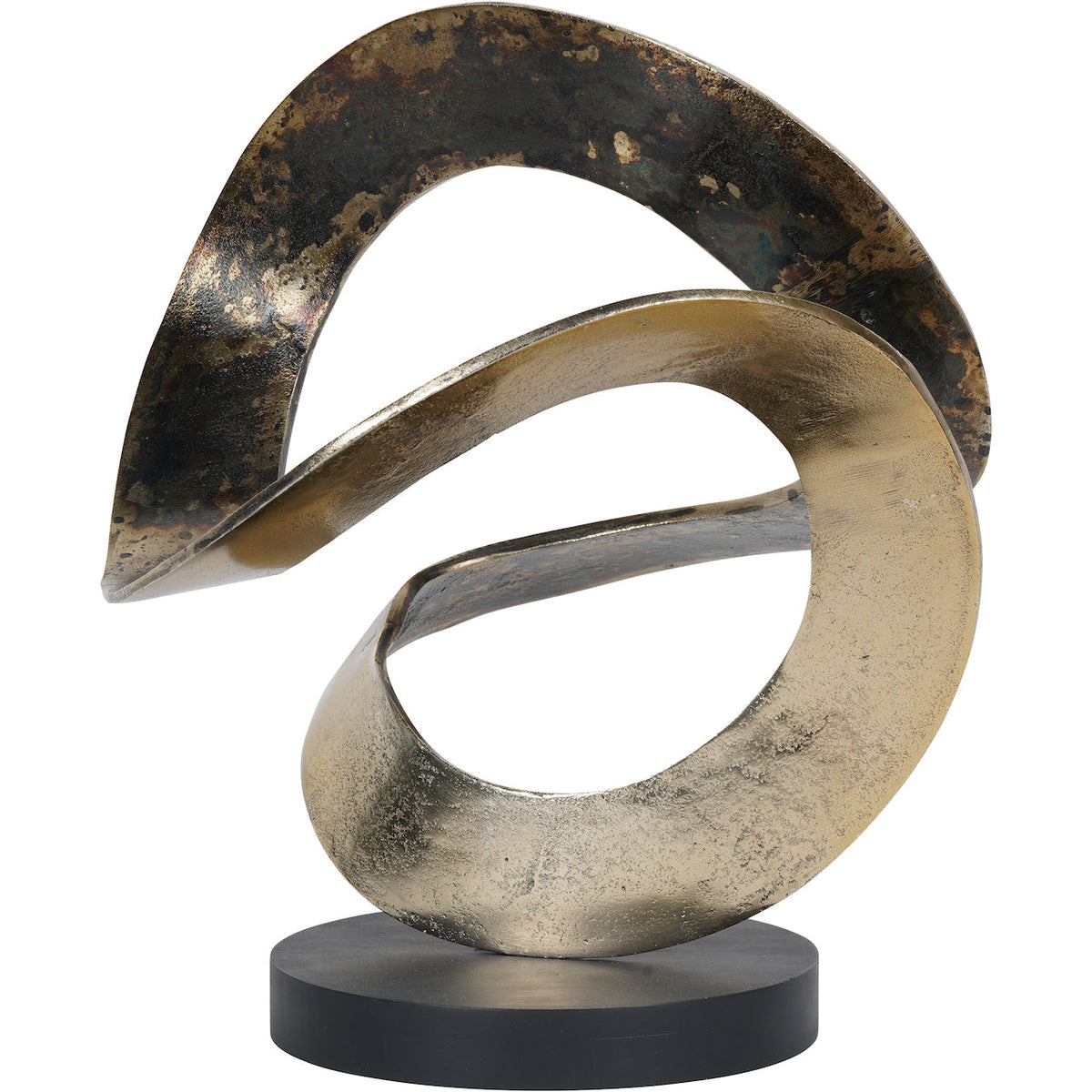 Ribbon Knot Gold Sculpture