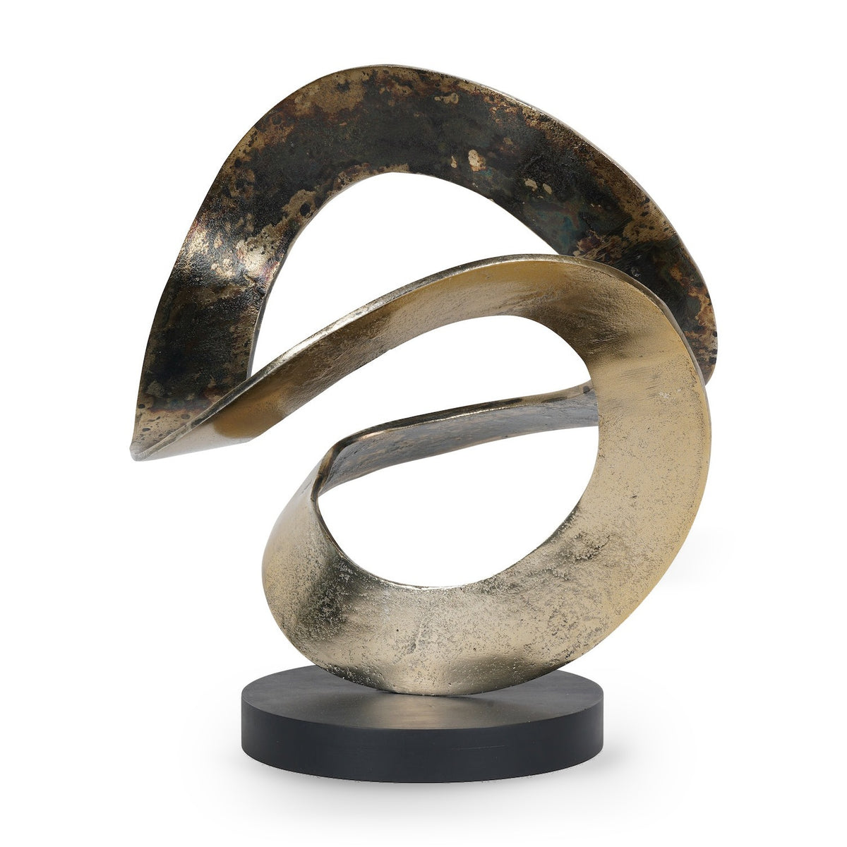 Ribbon Knot Gold Sculpture