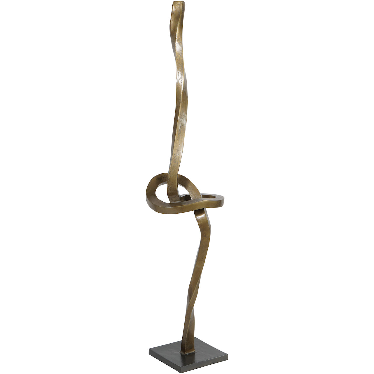 Charlie Textured Brass Aluminium Abstract Sculpture