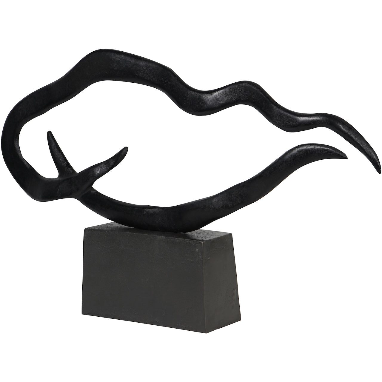 Isla Textured Black XL Sculpture
