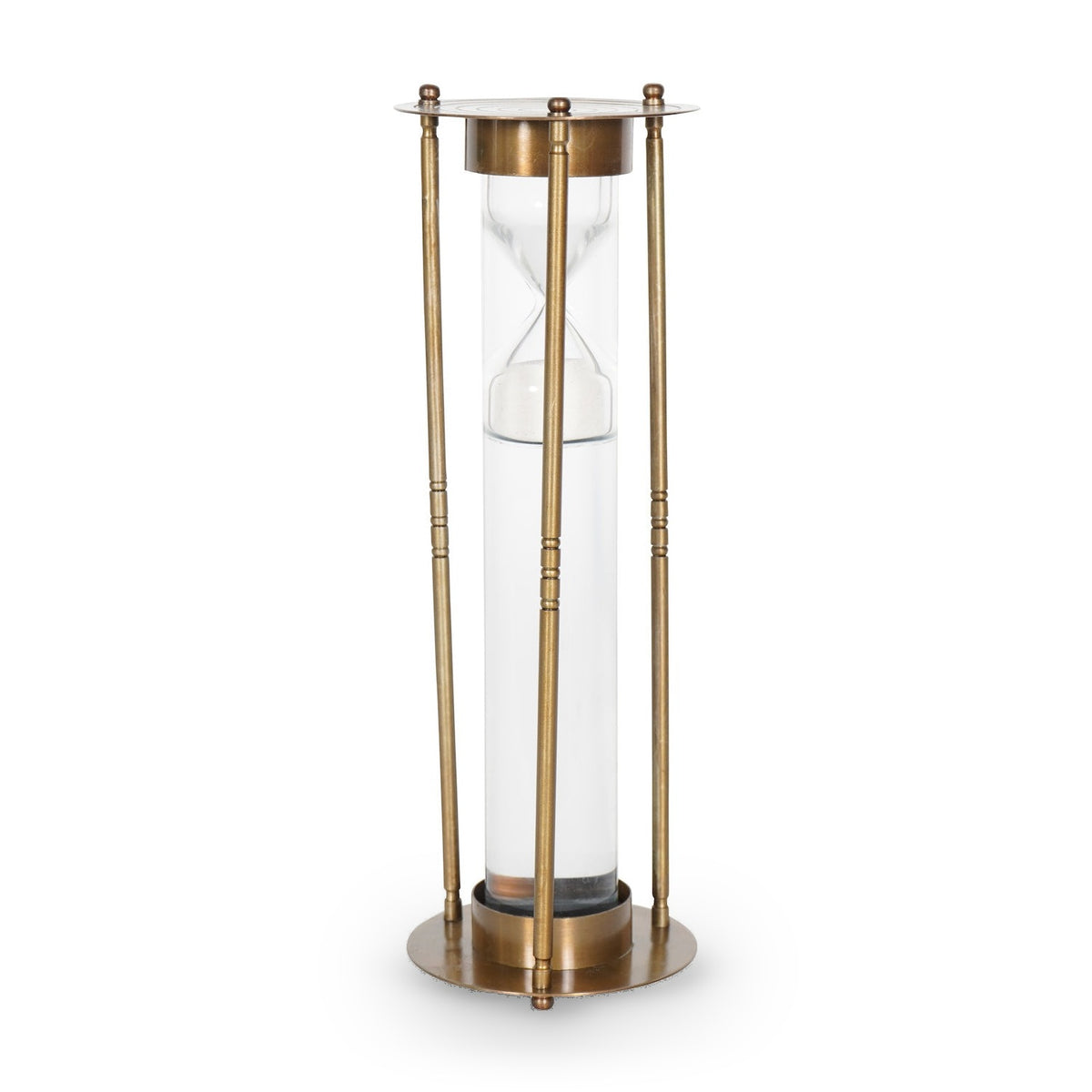 Columbia Antique Brass White Sand Timer Ornament | Large