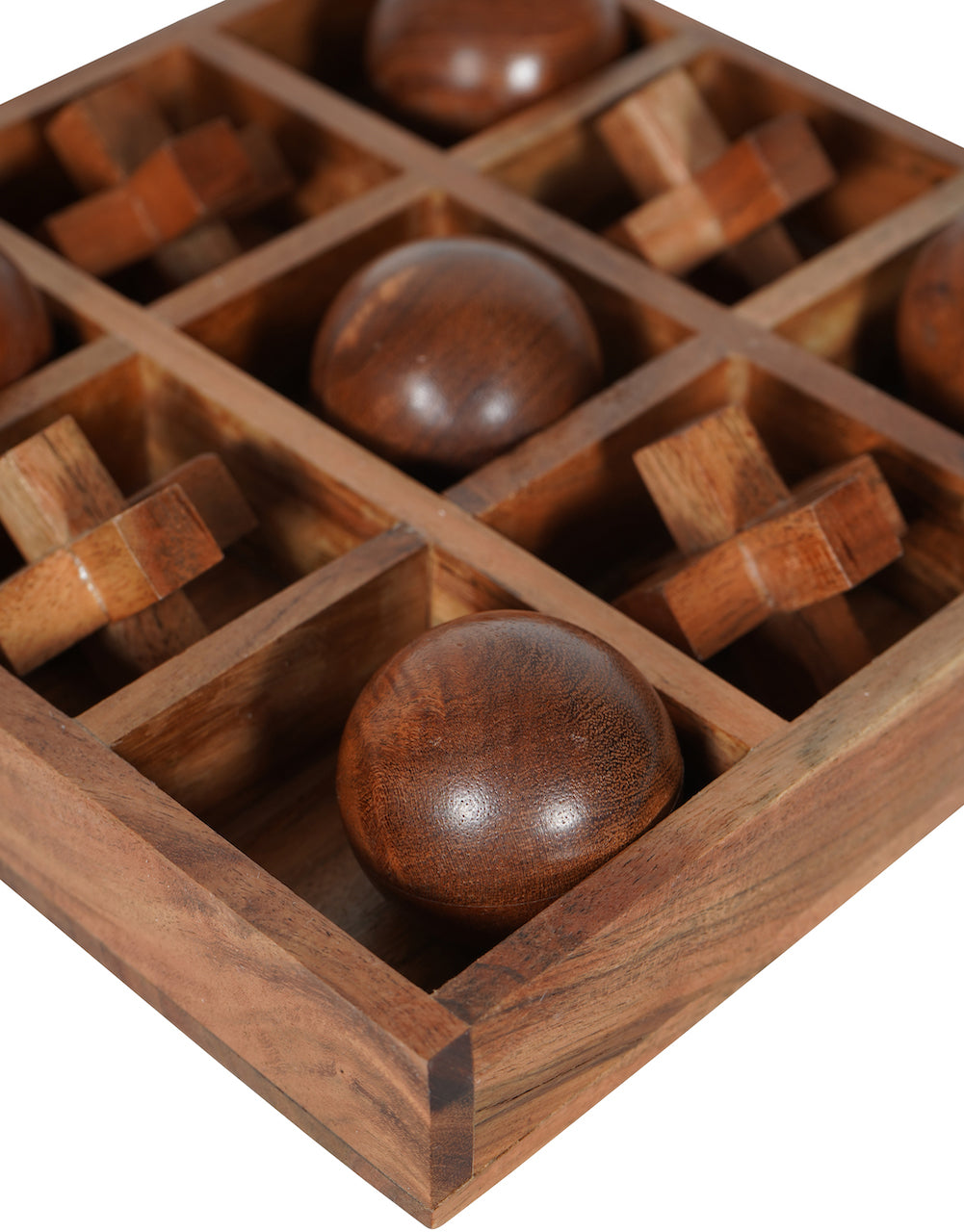 Solid Wood Noughts & Crosses Game - CLEARANCE