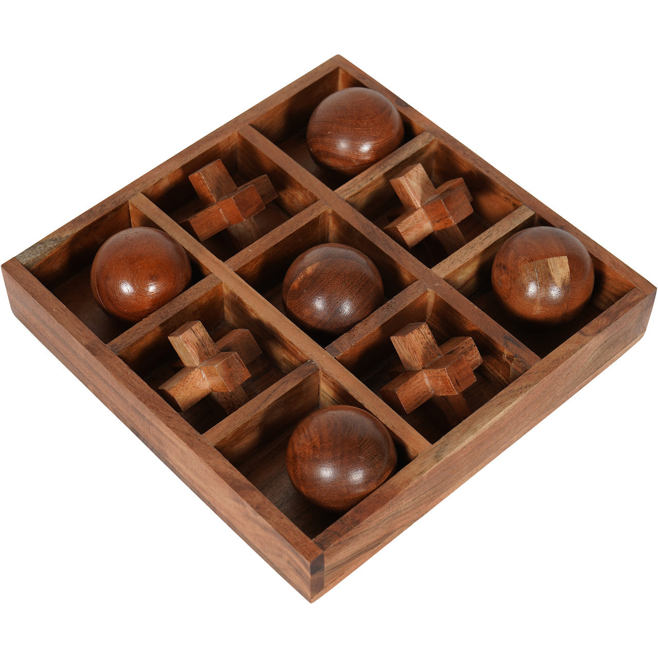 Solid Wood Noughts & Crosses Game - CLEARANCE