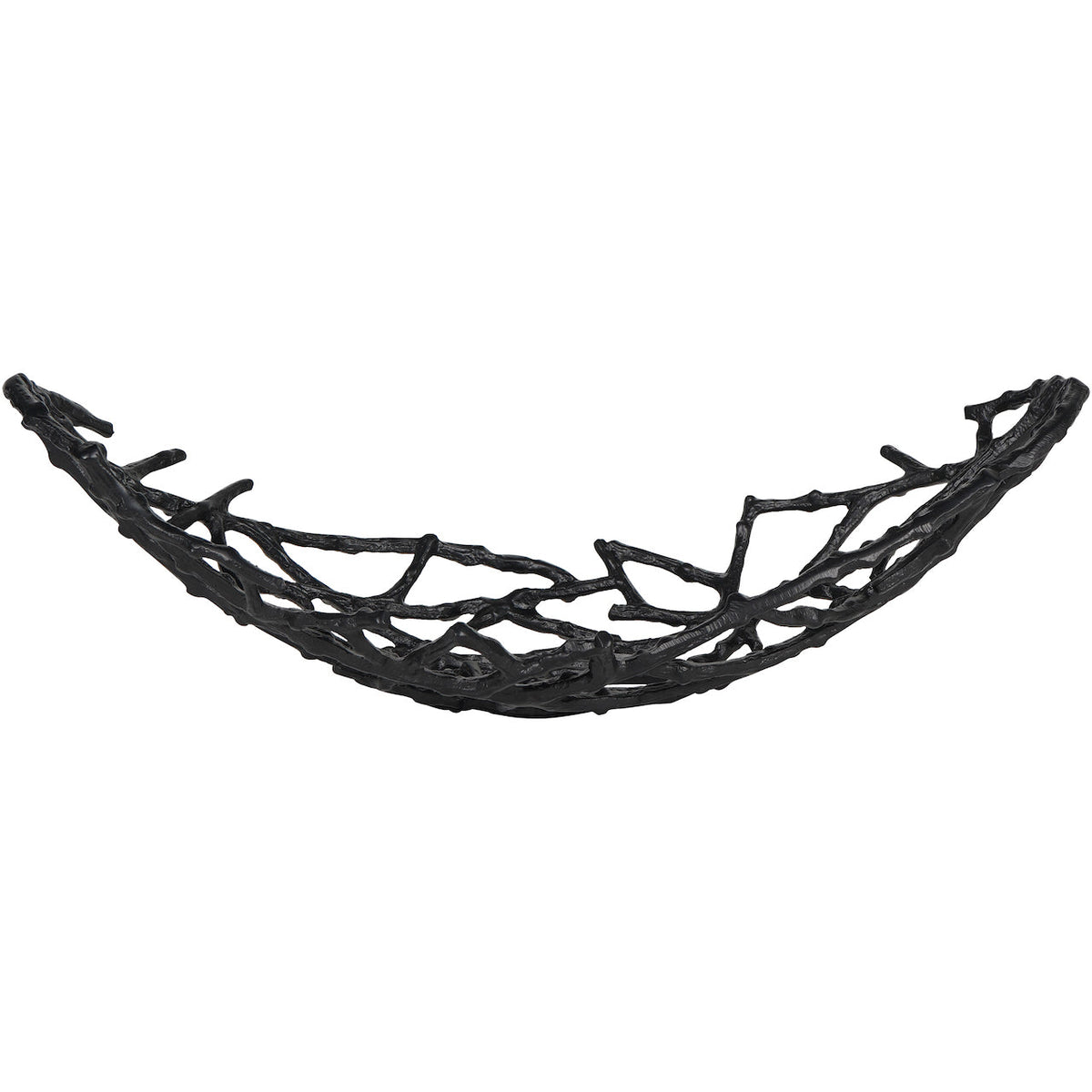 Twig Oval Black Bowl Small