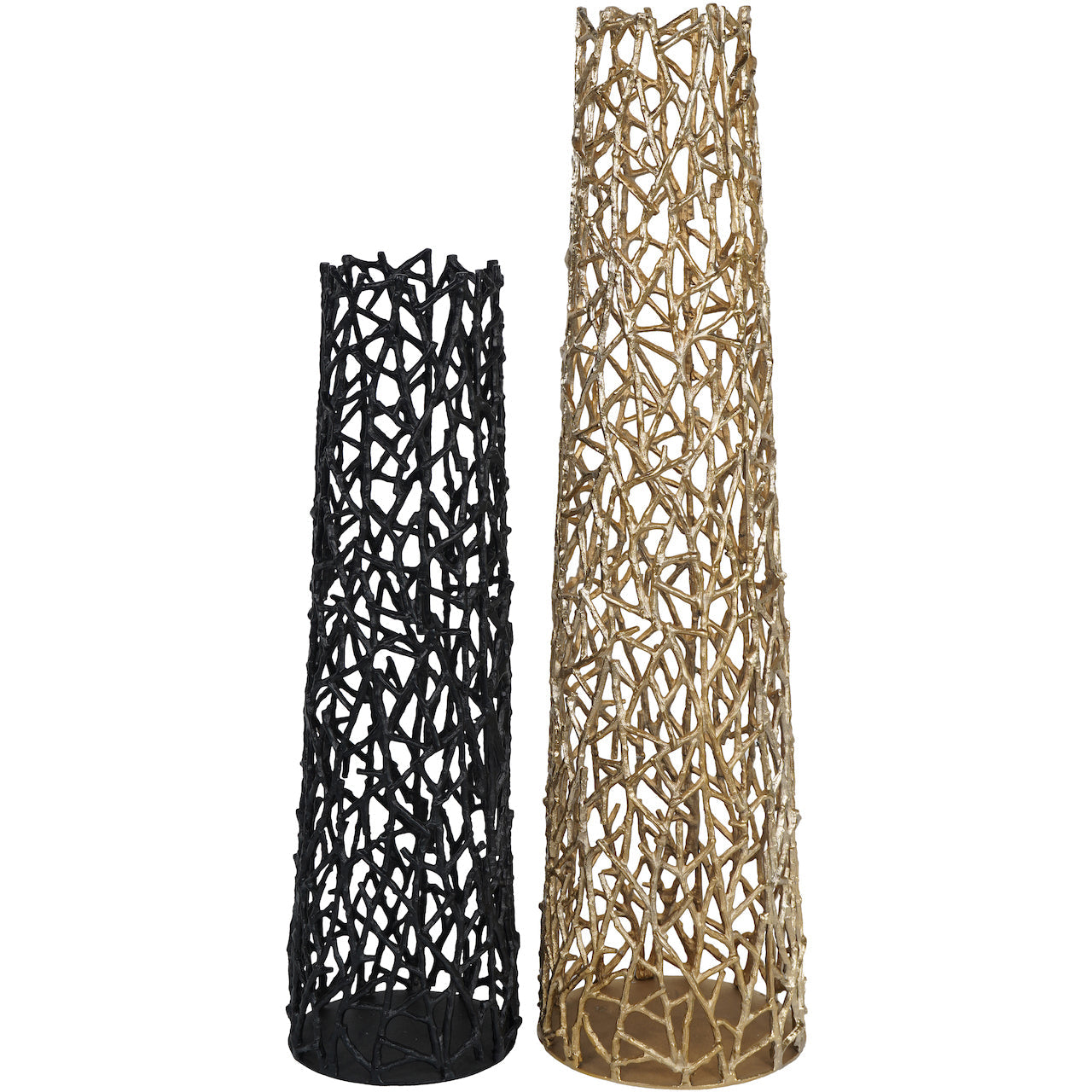 Twig Black Sculpture Floor Vase