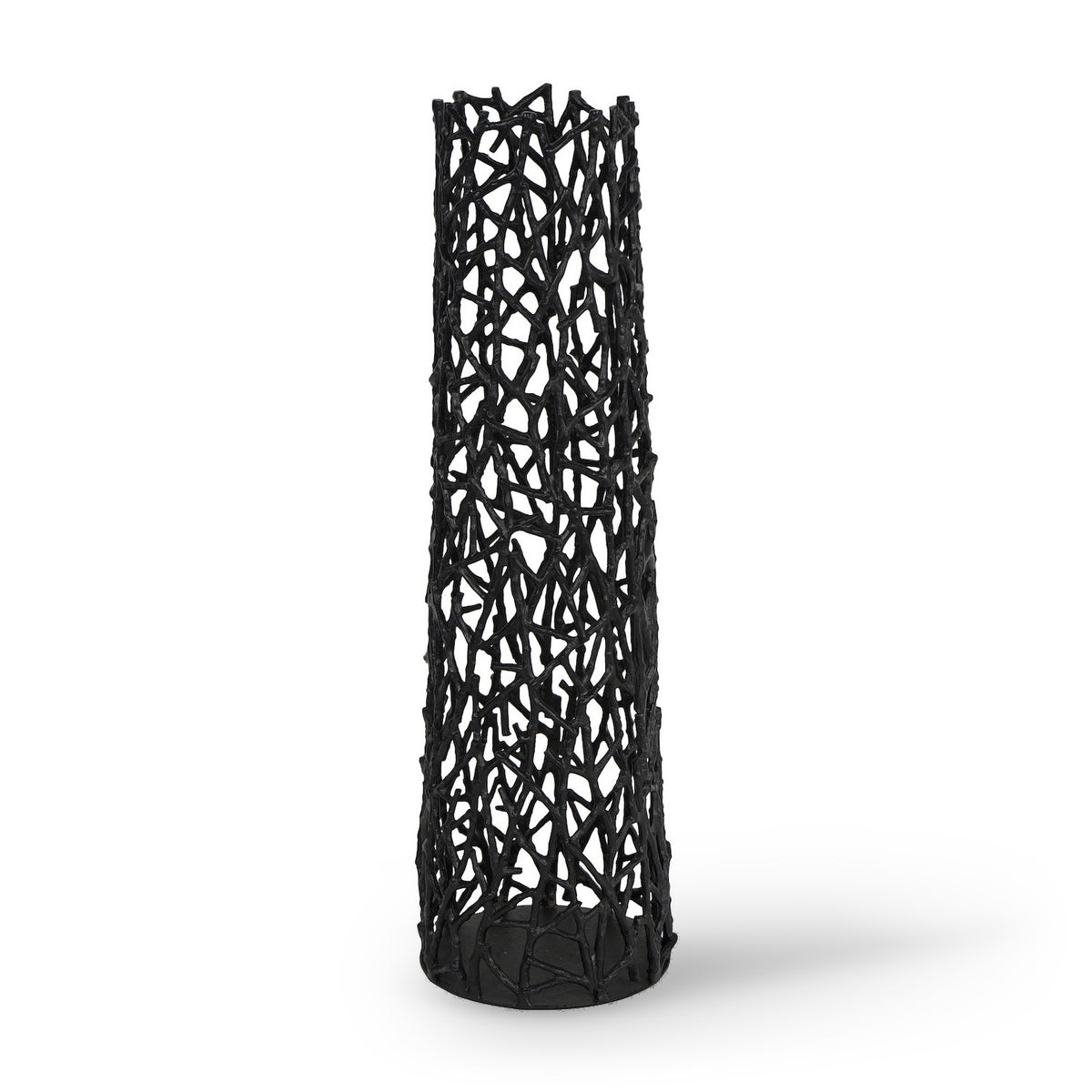Twig Black Sculpture Floor Vase