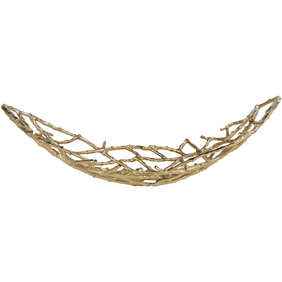 Twig Oval Gold Bowl Large