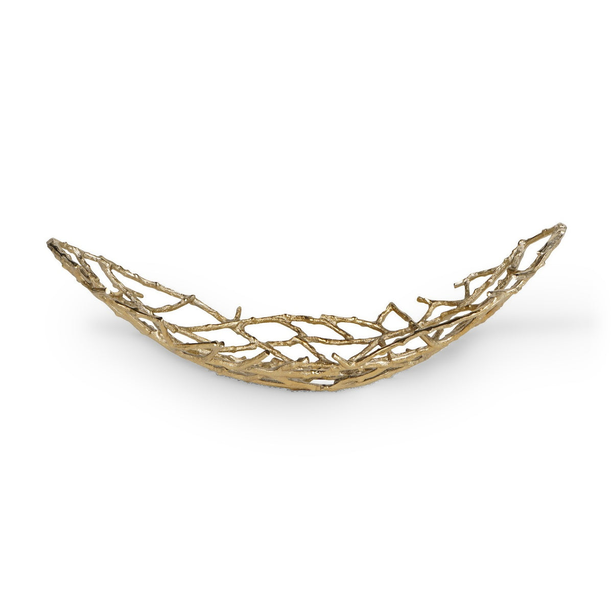 Twig Oval Gold Bowl Large