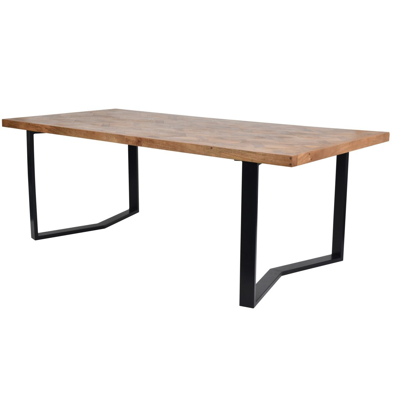 Marston II Geometric Wood Dining Table | 6 Seater