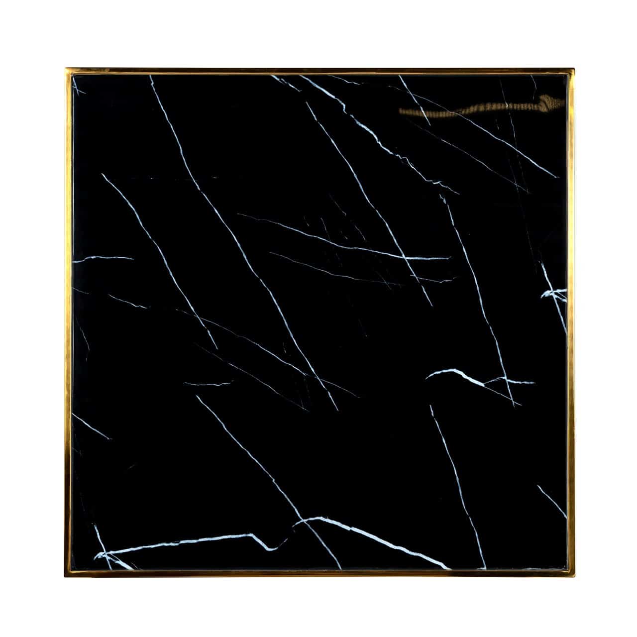 Dining table Can Roca  square black 70x70 (Gold)