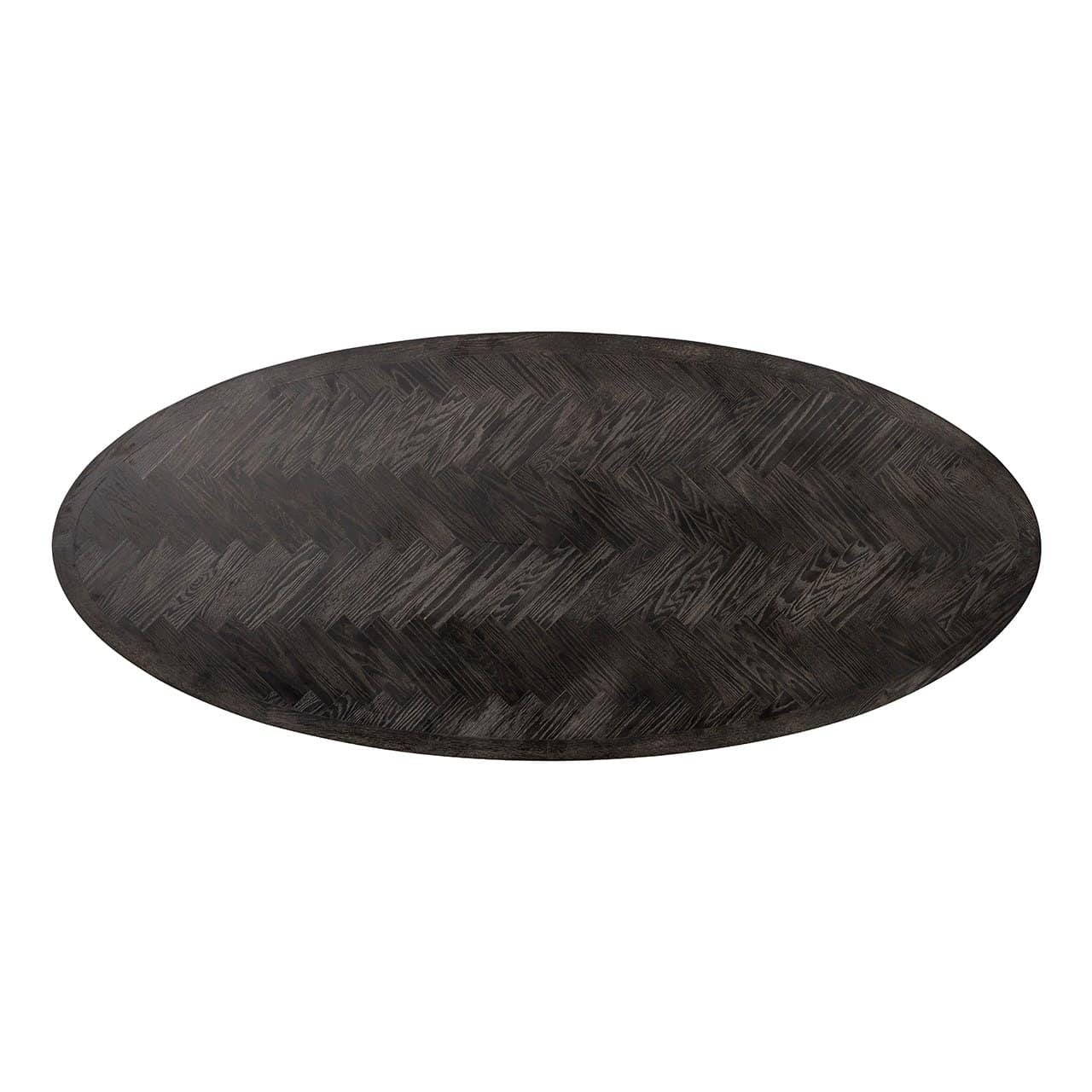Dining table Blackbone brass oval 230 (Black rustic)