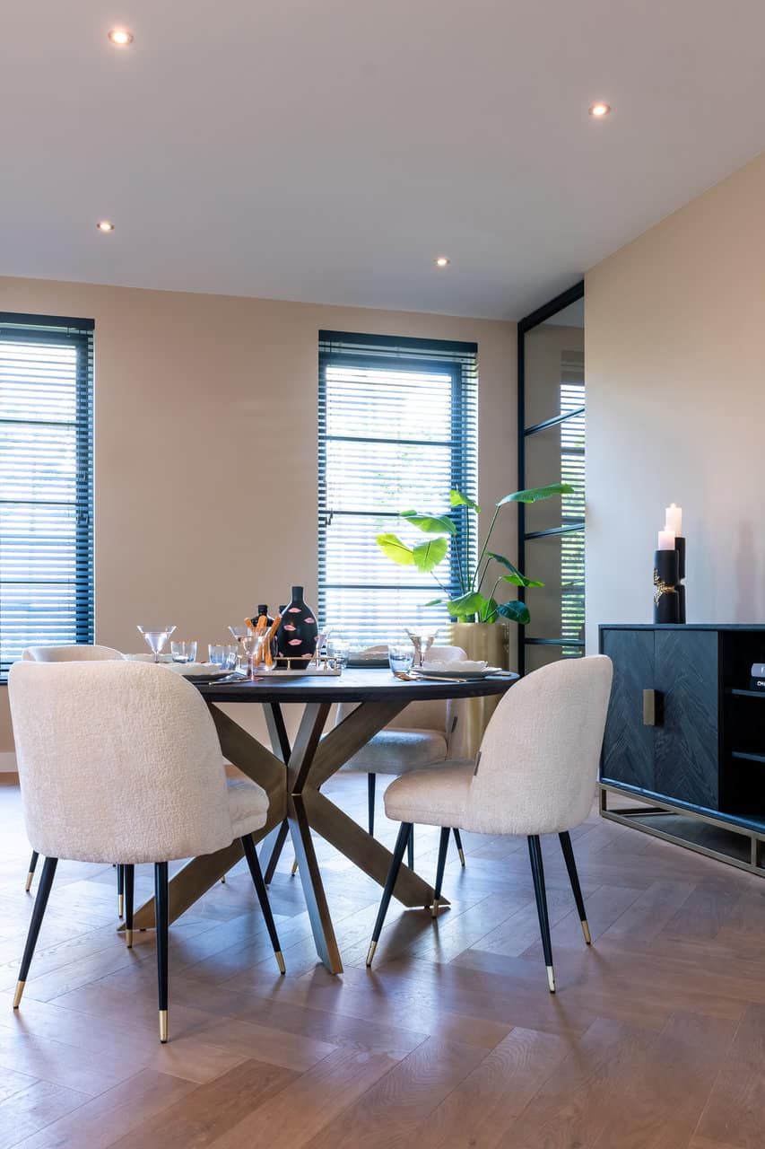 Sideboard Blackbone brass 4-doors  (Black rustic)