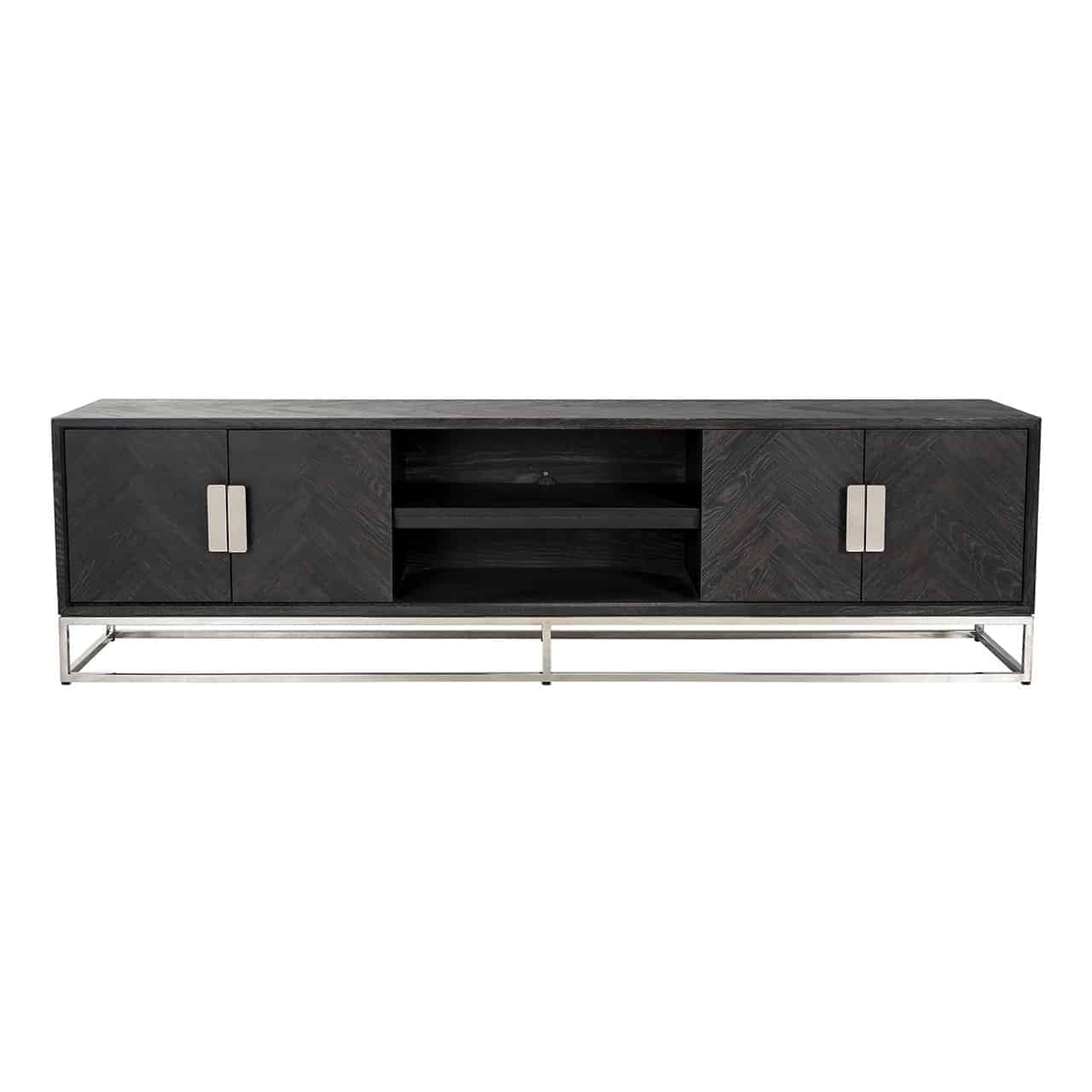 TV-Unit Blackbone silver 4-doors 220 (Black rustic)