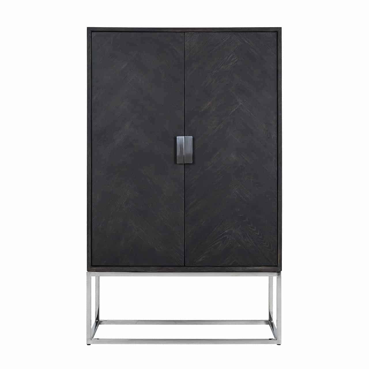 Cabinet Blackbone silver 2-doors (Black rustic)