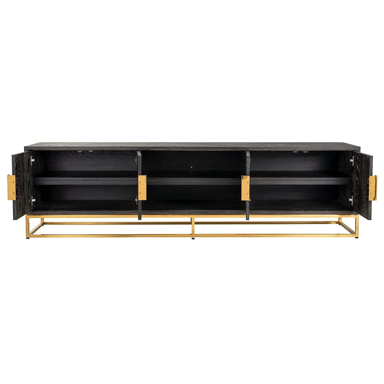 TV-Unit Blackbone gold 4-doors 220 (Black rustic)