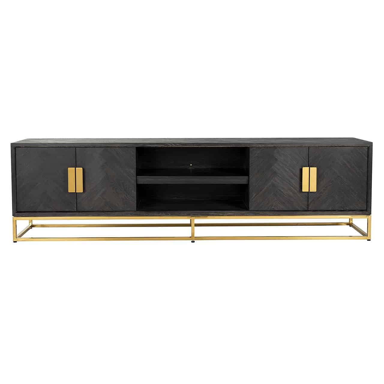 TV-Unit Blackbone gold 4-doors 220 (Black rustic)