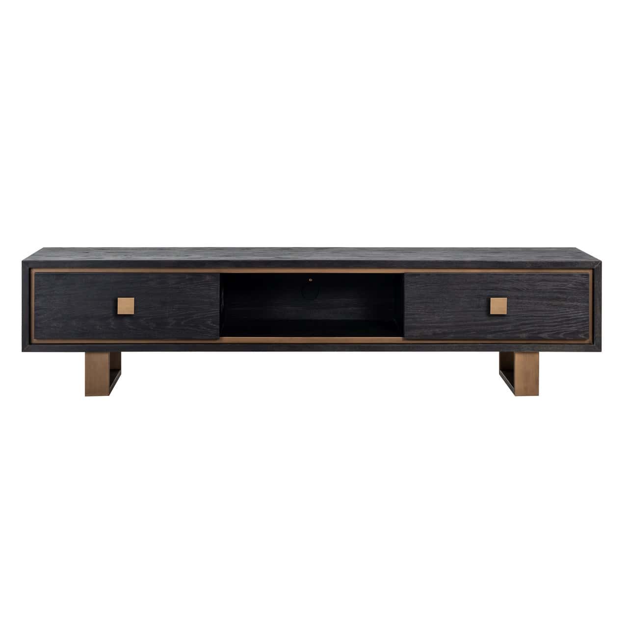 TV-Unit Hunter 2-drawers (Black rustic)