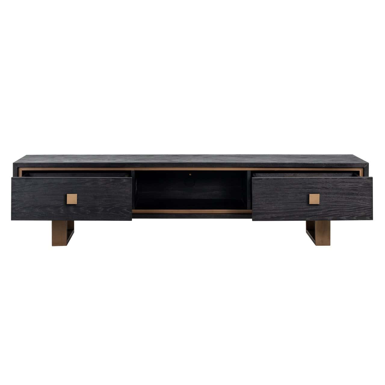 TV-Unit Hunter 2-drawers (Black rustic)