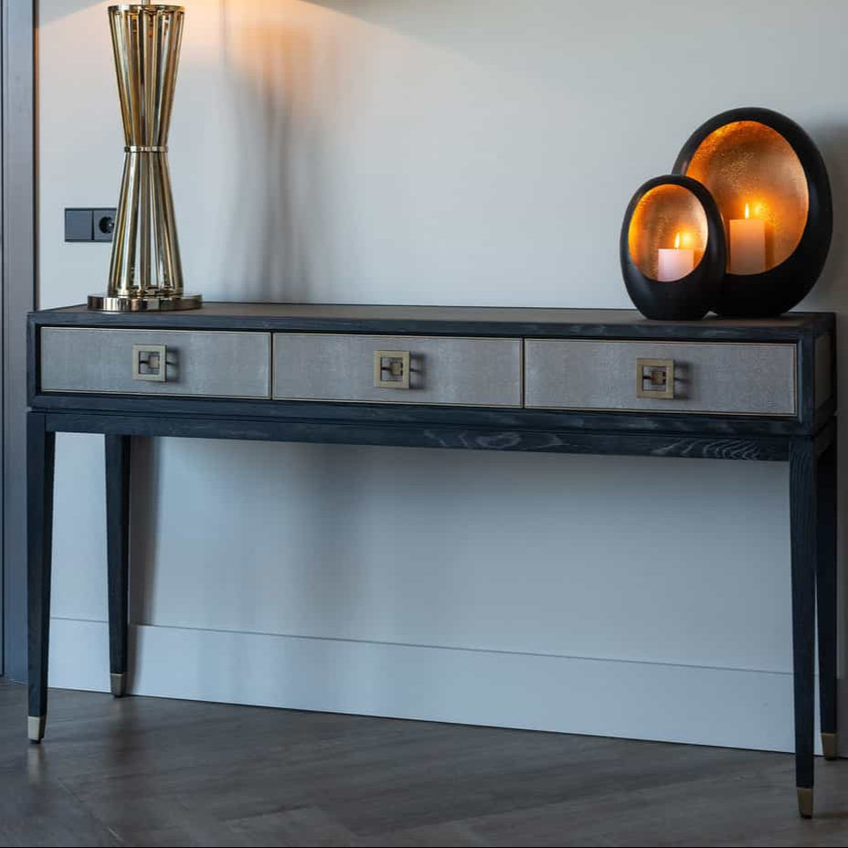 Console Bloomville 3-drawers (Gold)