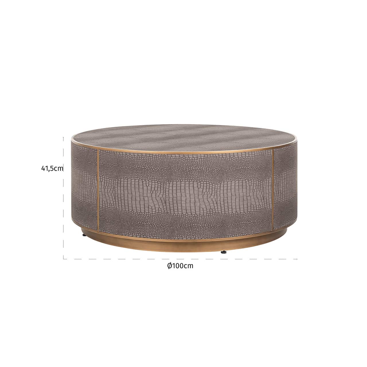 Coffee table Classio 100Ø  (Brushed Gold)