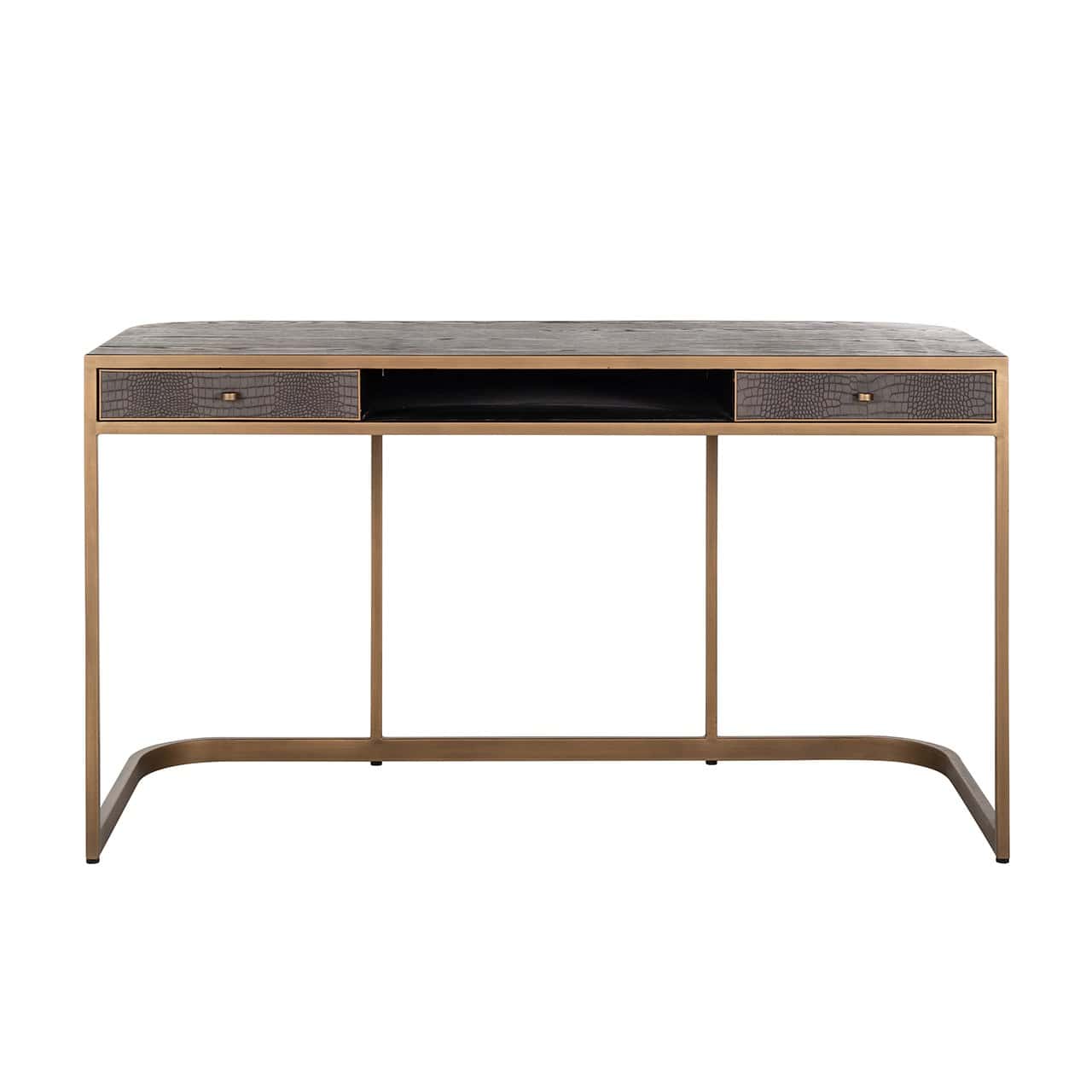 Desk Classio 2-drawers (Brushed Gold)