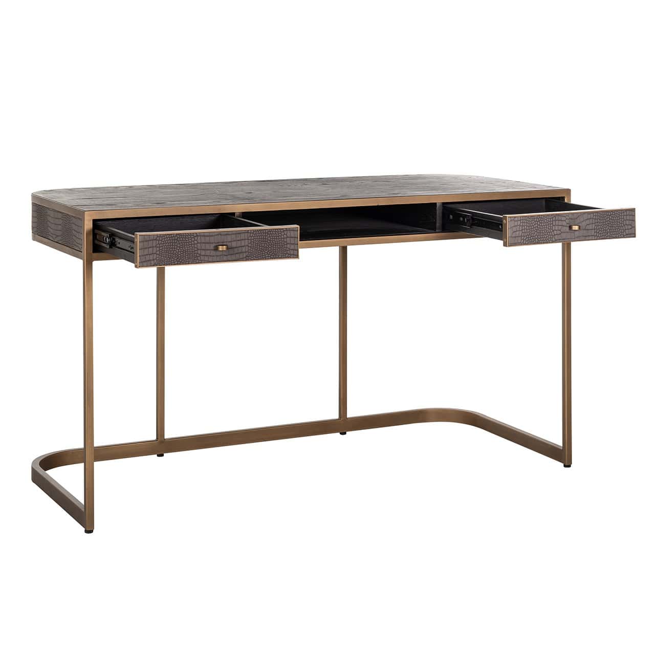 Desk Classio 2-drawers (Brushed Gold)