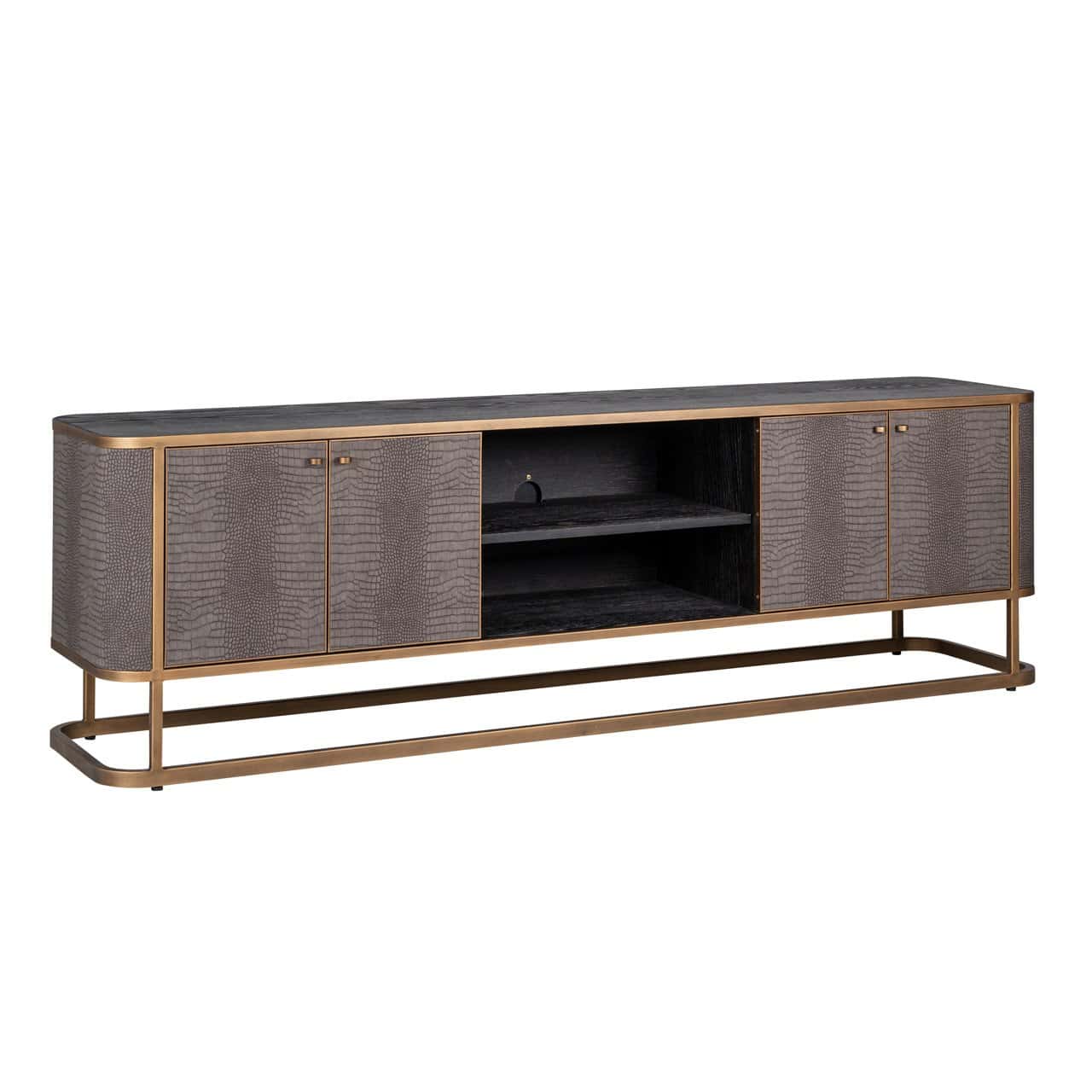 TV-Unit Classio with 4-doors (Brushed Gold)